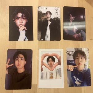 Set of 6 OFFICIAL Han Jisung of Stray Kids photo cards (Set #1)